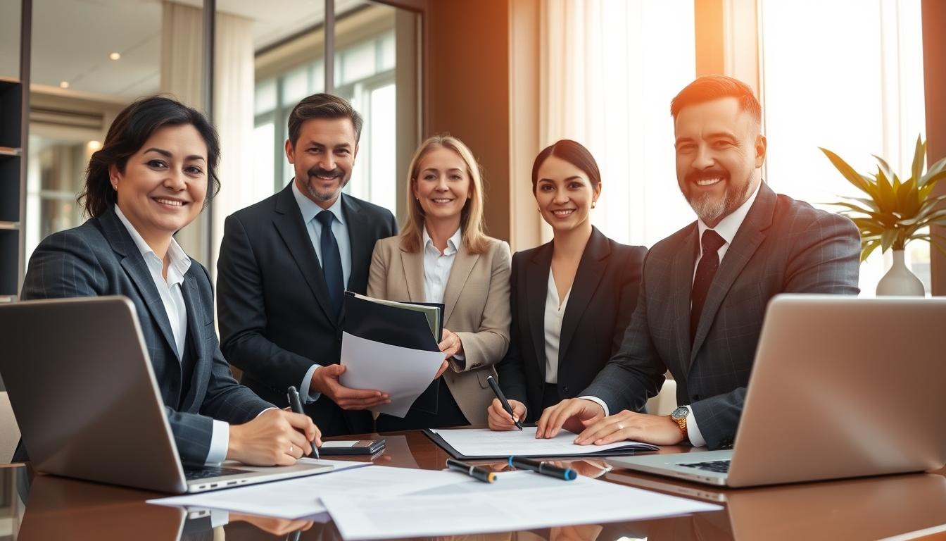 Business agreement signing